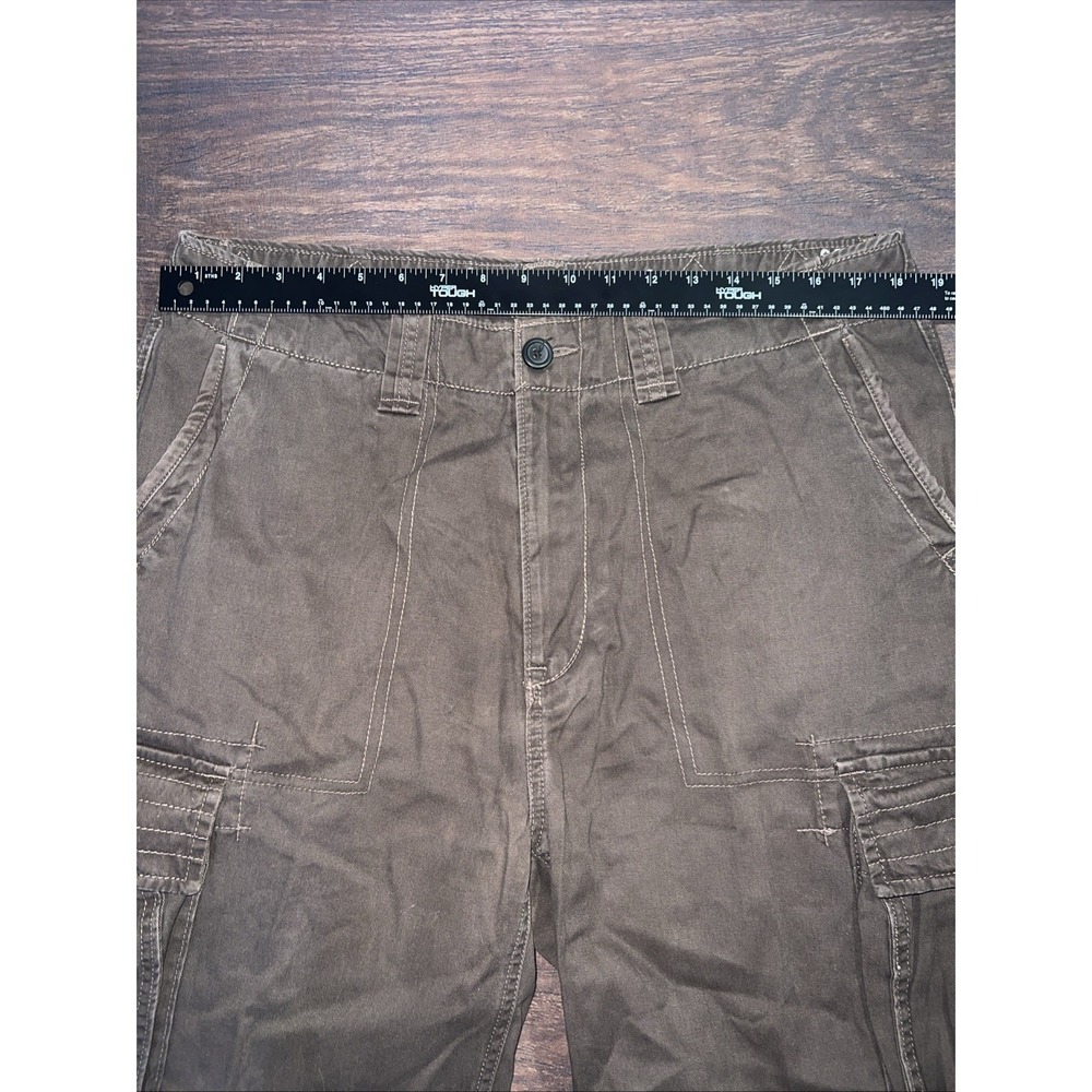 Nautica Jeans Co Men's Y2K Baggy Cargo Shorts Size 36 Dark Brown - Picture 5 of 8